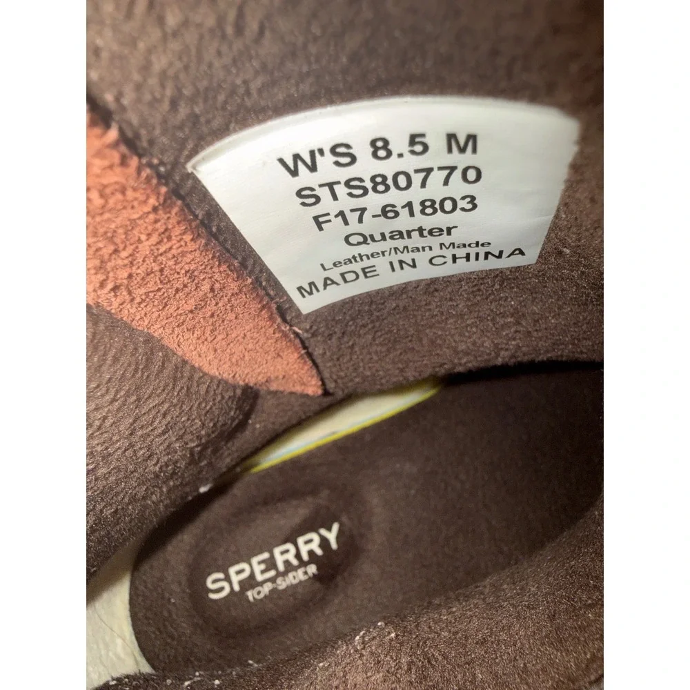 Sperry Top-Sider Saltwater Wedge Duck Boots Burgundy Leather STS80770 Womens 8.5